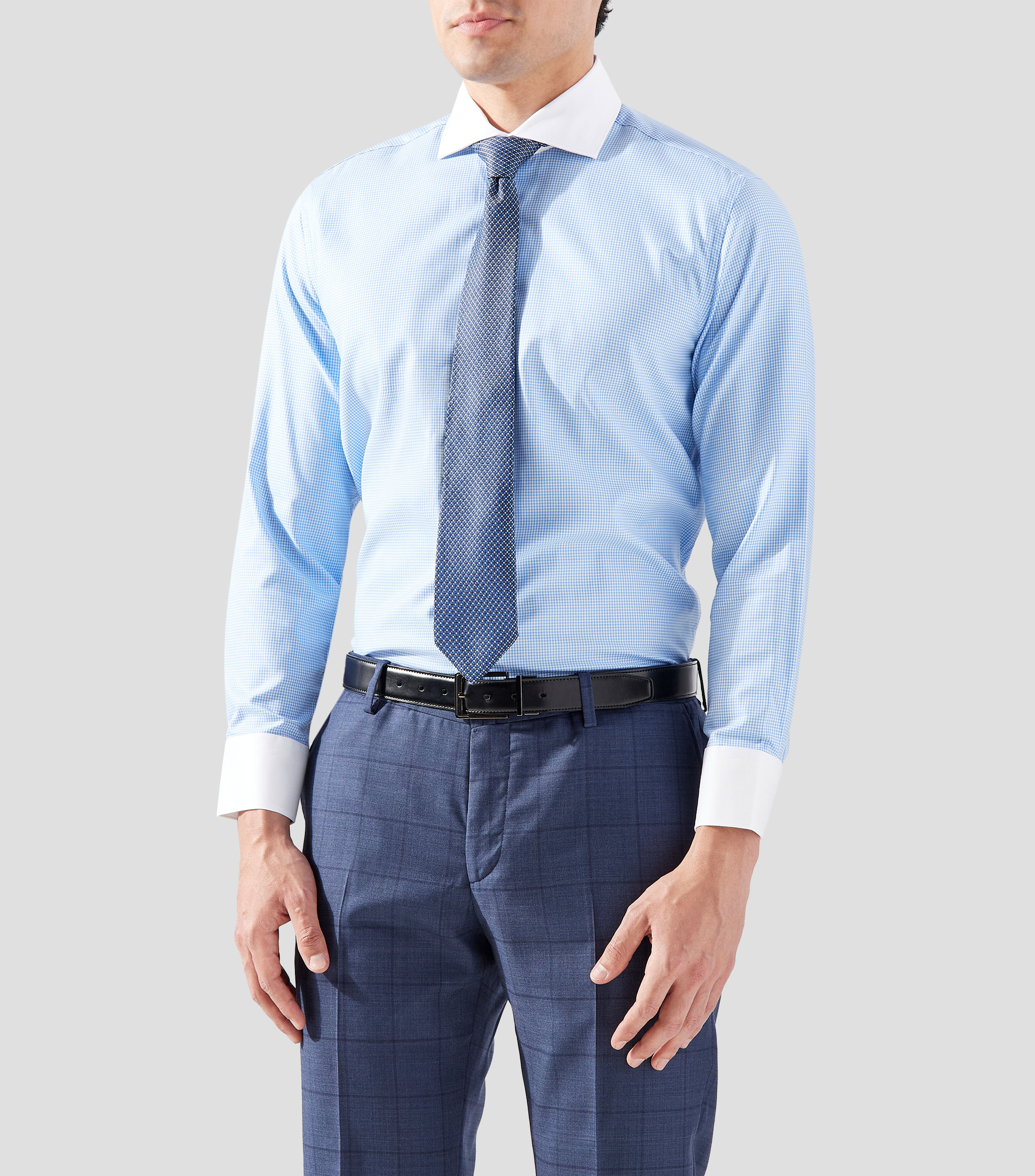 Camisa de cuadros manga larga Hombre